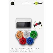 Goobay Cable management set with hook-and-loop fastener (17cm) 70350 blue, green, orange, red, black, white 70350