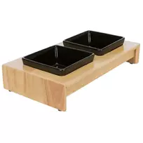 Trixie Ceramic Wood Bowl Set keraminių dubenėlių komplektas; 2x400ml