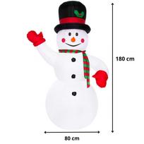 3LED pripučiamas sniego senis – besmegenis, 180x80 cm, Springos CL4056, baltas