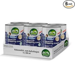 "Nature's Charm" plaktas kokosų pienas - veganiška kokosų pieno grietinėlė - idealiai tinka kepiniams ir desertams gardinti - 6 x 400 ml