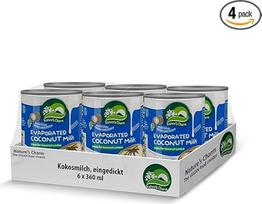 "Nature's Charm" sutirštintas kokosų pienas - veganiškas kokosų pienas - idealiai tinka kepimui ir virimui, taip pat kavai ir arbatai - 6 x 360 ml