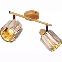 Taškinis šviestuvas GLOBO RUN, 2xE14 max 2x40W, dūmų spalvos K5 kristalai, 9x15x33cm