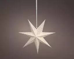 Elektrinė LED dekoracija LUMINEO ŽVAIGŽDĖ, IP20, baltos sp., 3 x AA, 18, 5 x 38 cm