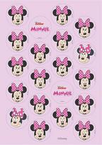 "Dekora", Minnie Mouse Mini vaflinis popierius Valgomi keksiukų keksiukai Sausainiai Dekoracijos Apvalus 3.4cm