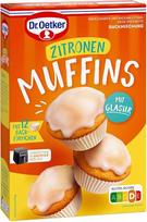 "Dr. Oetker Lemon Muffins" 415 g mišinys citrinų tešlai maišyti, skirtas 12 keksiukų su glajumi paruošti, įskaitant popierinius kepimo puodelius