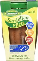 "Feinkost Dittmann" ančiuviai saulėgrąžų aliejuje MSC sertifikuota (1 x 80 g)