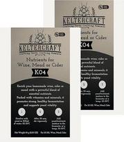 "Keltercraft K04" mielių mitybos druska [20g: 50L vynui / metamedžiui / sidrui] Fermentacijos druska Mielės Maisto DAP su vitaminais Maistinė fermentacijos druska