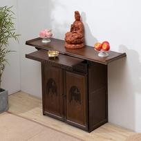 Laisvai pastatomas stalas su šuliniais ir aušaline plokšte, meditacijų ir pudžos stalas namams, šventykloms ir patalpoms - Buddha-Nische (100 x 34 x 82 cm)