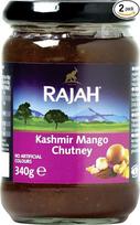 Rajah Kashmir Mango Chutney - vaisinis, aštrus, šiek tiek rūgštus - idealiai tinka mėsai, žuviai, sūriui pagardinti ar mirkyti - 2 x 340g