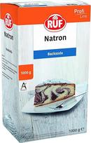 RUF Natron, universali geriamoji soda, skirta kepiniams, rūgštims surišti, kalkėms šalinti, naudoti namuose ir vonios kambaryje, didelė pakuotė, 1 x 1000 g