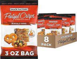 Užkandžių fabrikas "Pretzel Crisps Buffalo Wing On-the-Go" maišeliai 85 ml (8 vnt.)