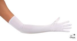 Pirštinės baltos ilgos 60 cm
