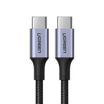 Ugreen US316 70428 USB-C į USB-C PD QC FCP 100 W 5 A 480Mb/s 3 m kabelis – pilkos spalvos