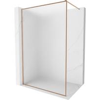 Mexen Kioto-F dušo sienelė Walk-in su rėmeliu 140 x 202 cm, matinis 8 mm, šukuota varis - 800-140-104-65-30