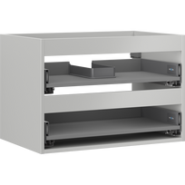 Mexen Box-A korpus vonios spintelės 70 cm, 2 stalčiai, pilka matinė - 91AX0-0700-470-2-62