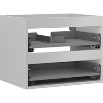 Mexen Box-A korpus praustuvo spintelės 60 cm, 2 stalčiai, pilka matinė - 91AX0-0600-470-2-62