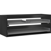 Mexen Box-A spintelės korpusas po praustuvu 120 cm, 2 stalčiai, juoda matinė - 91AX0-1200-470-2-71