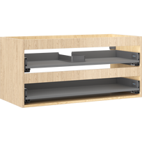 Mexen Box-A spintelės prie praustuvo pagrindas 100 cm, 2 stalčiai, ąžuolas - 91AX0-1000-470-2-81