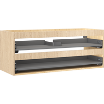 Mexen Box-A korpus spintelės po praustuvu 120 cm, 2 stalčiai, ąžuolas - 91AX0-1200-470-2-81