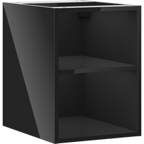 Mexen Box-A atvira spintelė su lentyna 35 cm, juoda blizgi - 91AX2-0350-470-0-70