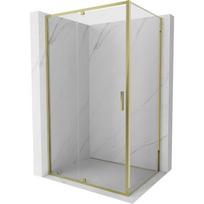 Mexen Exo atveriama dušo kabina 155 x 100 cm, permatoma, auksinė - 819-155-100-50-00