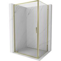 Mexen Exo pakabinamas dušas - atveriamos, 75 x 85 cm, permatomas, auksinis - 8181-075-085-50-00