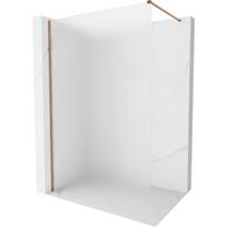 Mexen Kioto-X dušo sienelė Walk-in 120 x 200 cm, matinė 10 mm, rožinis auksas - 800-120-101-60-30-X