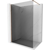 Mexen Kioto-X dušo siena Walk-in 140 x 200 cm, grafito 10 mm, rožinis auksas - 800-140-101-60-40-X