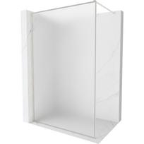 Mexen Kioto-XF dušo siena Walk-in su rėmeliu 130 x 202 cm, matinė 10 mm, šlifuotas nikelis - 800-130-104-97-30-X