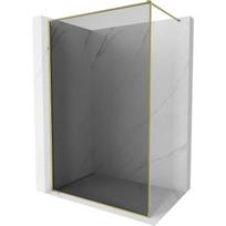 Mexen Kioto-XF dušo siena Walk-in su rėmeliu 100 x 202 cm, grafitas 10 mm, auksinė - 800-100-104-50-40-X