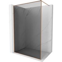 Mexen Kioto-XF Walk-in dušo siena su rėmeliu 140 x 202 cm, grafitas 10 mm, šlifuota varis - 800-140-104-65-40-X