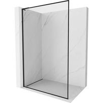 Mexen Kioto-XF L dušo kabinos sienelė Walk-in su rėmu 110 x 202 cm, skaidri 10 mm, juoda - 800-110-174-70-00-XF