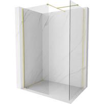 Mexen Kioto-X dušo sienelė Walk-in 110 x 100 cm, permatoma 10 mm, auksinė matinė - 800-110-202-55-00-100-X