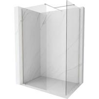 Mexen Kioto-X dušo sienelė Walk-in 140 x 80 cm, skaidri 10 mm, šlifuotas nikelis - 800-140-202-97-00-080-X