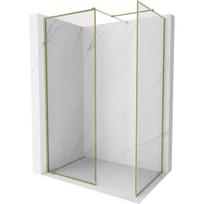 Mexen Kioto-XF Dušo sienelė Walk-in su rėmu 110 x 110 cm, permatoma 10 mm, aukso spalvos - 800-110-202-04-50-110-XF