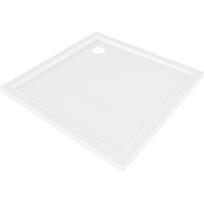 Mexen Flow kvadratinis plokštelinis dušo padėklas 75 x 75 cm, balta blizgi - 46S107575