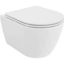 Mexen Carmen WC dubuo be apvado „Rimless Tornado“ su lėtai uždaromu dangčiu slim, duroplastikas, blizgi balta - 30880300T