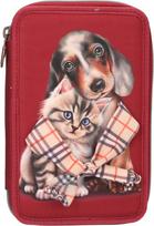 Topmodel - Double Pencil Case FUR EVER FRIENDS - Deep, Warm Red