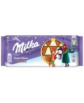 Pieninis šokoladas MILKA, iš Alpiu pieno, su  baltuoju šokoladu, 90 g