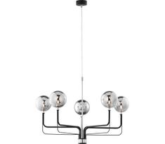 Jupiter 1888 - Pakabinamas šviestuvas ant laido ERIS 5xG9/14W/230V matinis chromas/juoda/dūminė pilka