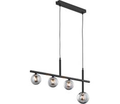 Jupiter 1908 - Pakabinamas šviestuvas ant laido NEPTUN 4xG9/14W/230V juodas/dūmų pilkas