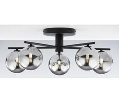 Jupiter 2048 - Prie lubų montuojama liustra PRATO 5xG9/14W/230V juoda/dūminė pilka