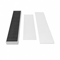Vallox TSK Multi MC 80 / ValloMulti 300 SB/SC/MV F7/AC + 2×G4 aktyvintos anglies filtrų komplektas (Nr. 26) 500×97×48 mm