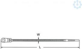 262830 Cable tie natural 300x7,8 mm with f ixing eye* 262830 | 4011923183141