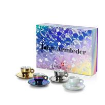 Illy iAC Armleder puodeliai, 4 espresso puodeliai su lėkštutėmis, 60 ml, 2025