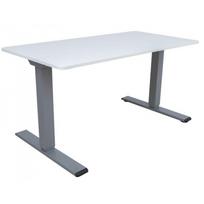 Reguliuojamas rašomasis stalas ERGO OPTIMAL 160 x 80 cm baltas/pilkas