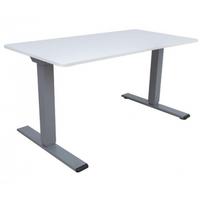 Reguliuojamas rašomasis stalas ERGO OPTIMAL 140 x 80 cm  baltas/pilkas