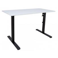 Reguliuojamas rašomasis stalas ERGO OPTIMAL 120 x 60 cm baltas/juodas