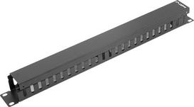 Rack 19" 1U kabeļu organizators MELNS