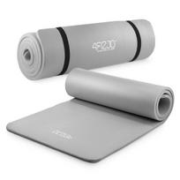 Gimnastikos, jogos, treniruočių kilimėlis 4FIZJO, 180 x 60 cm, 1,5 cm, pilkas, neslystantis, fitness kilimėlis, yoga mat, treniruotėms, pratimams